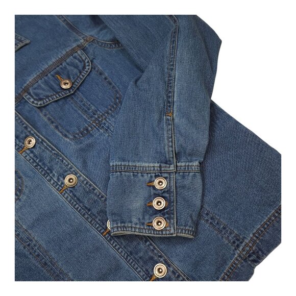 Columbia Womens Small Denim Jacket Shirt Stylish & Durable Cotton Shacket - Picture 3 of 8